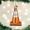 Old World Christmas 3.5 Inch Cone Christmas Tree Ornament , Construction Ornament
